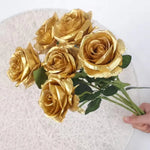 décoration intérieure rose or artificielle feuilles vertes mariage anniversaire moderne