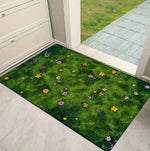 tapis moderne floral polyester antidérapant résistant décoloration 30x50cm 40x60cm 50x80cm salon bainextérieur