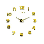 horloge murale 3d moderne chiffres effets 3d argenté vert rouge doré minimaliste chambre salon