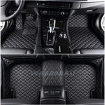 tapis sol voiture cuir noir marron moderne élégant losanges fibres naturelles résistants salissures