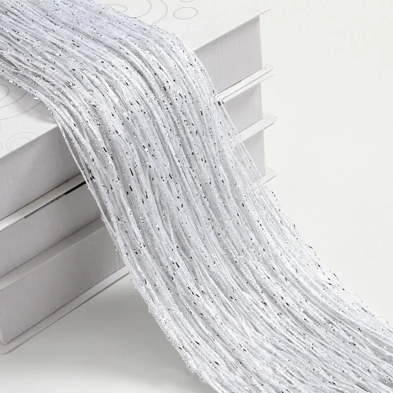 rideau franges rayures horizontales translucide moderne 100cm 200cm fenêtre porte salon