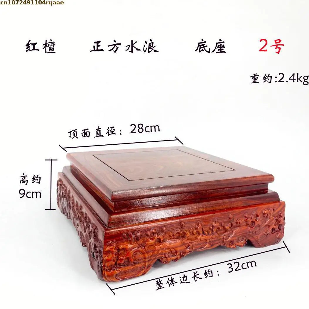 support bonsaï bois sculpté classique rouge brun figurines vases fleurs étagère japon traditionnel