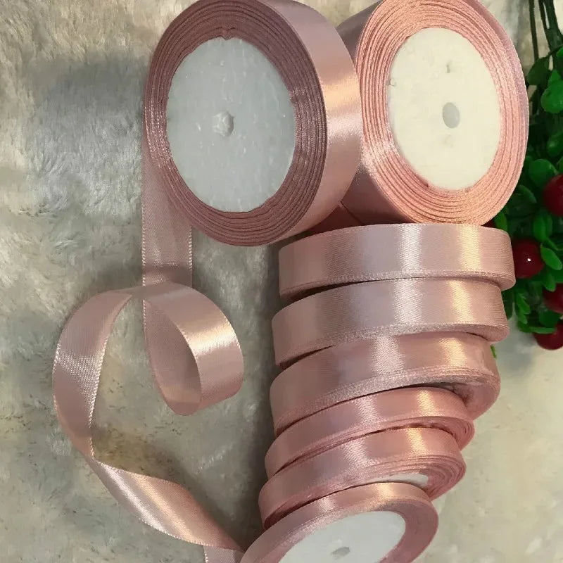 ruban satin rose pâle 6mm 10mm 15mm 20mm 25mm 40mm 50mm gros grain polyester