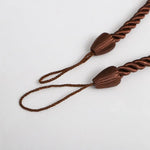 corde rideaux marron tressée moderne opacité fixations accessoire voilure coton pratique facile'utilisation chambre salon
