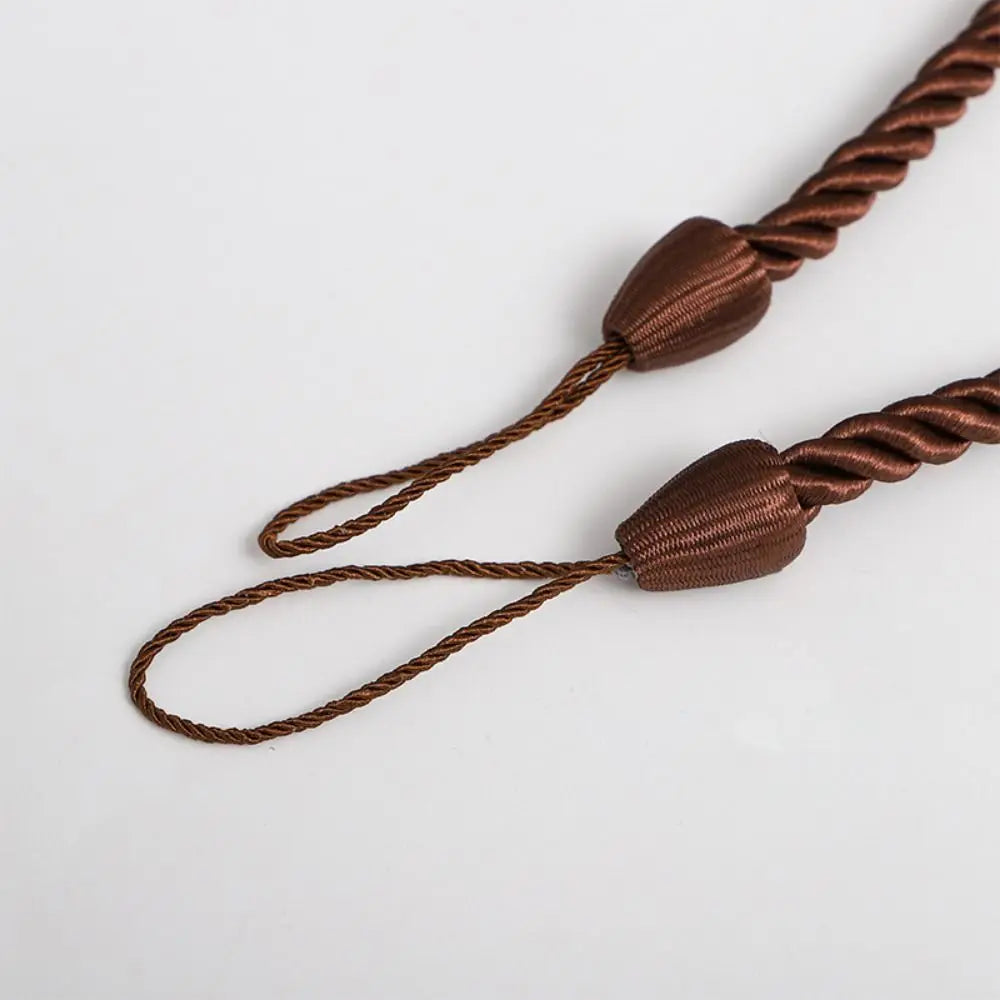 corde rideaux marron tressée moderne opacité fixations accessoire voilure coton pratique facile'utilisation chambre salon