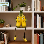 sculpture fruit ananas banane citron pomme résine cartoon opaque pieds jaunes noirs