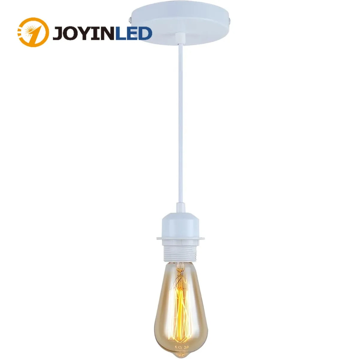 lampe suspendue industrielle vintage e27 cordon blanc noir doré 15m 3m 45m