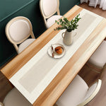 nappe table moderne lin beige clair minimaliste 30x45cm 90x35cm 150x59cm 180x71cm 220x87cm 260x102cm
