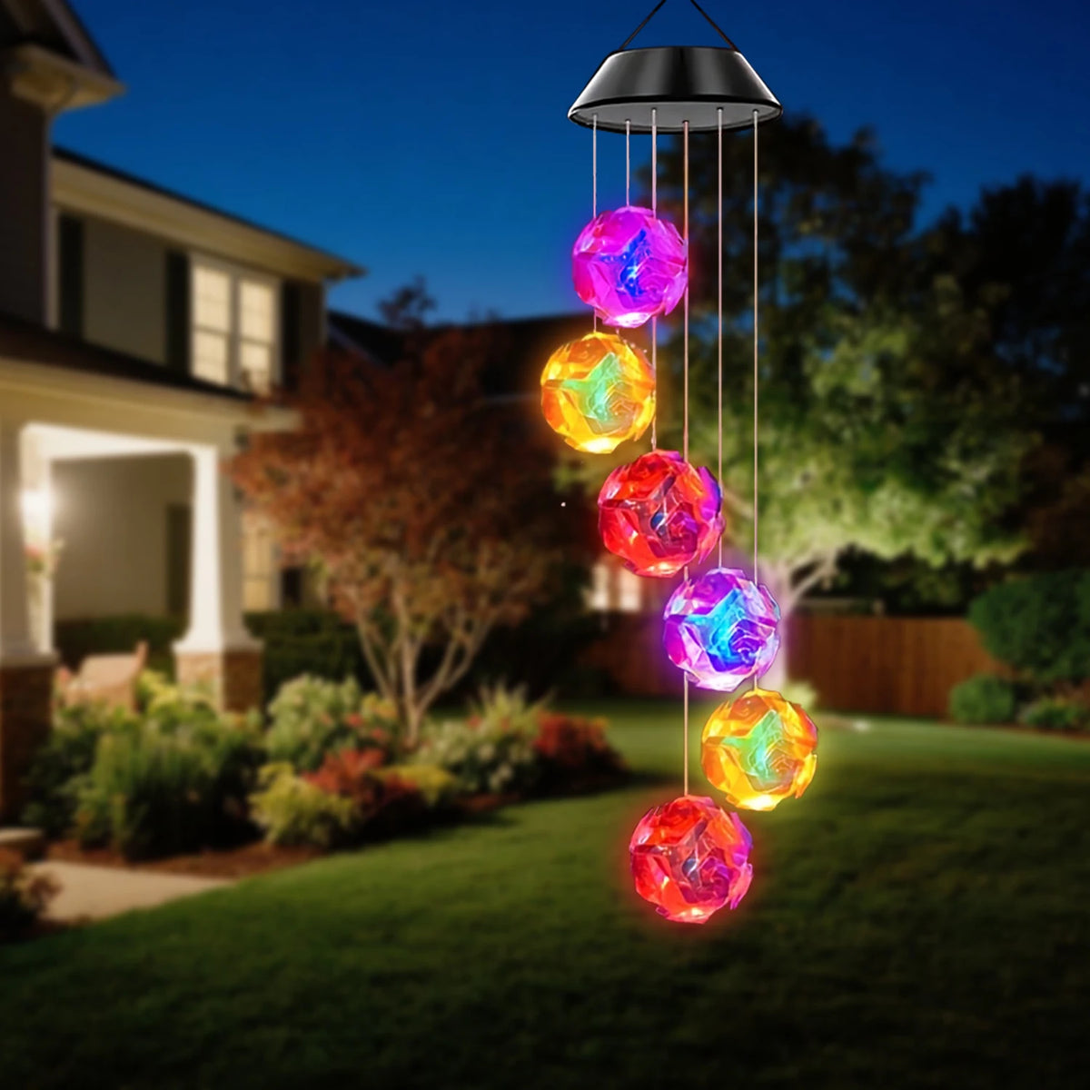 lampe solaire vent papillons oiseaux couleur changeante moderne décorative auto arrêts extérieure translucide