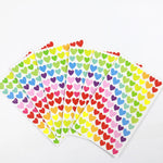 sticker adhésif scrapbook decoration album coeur étoile cercle couleur artisanale enfants rouge vert bleu