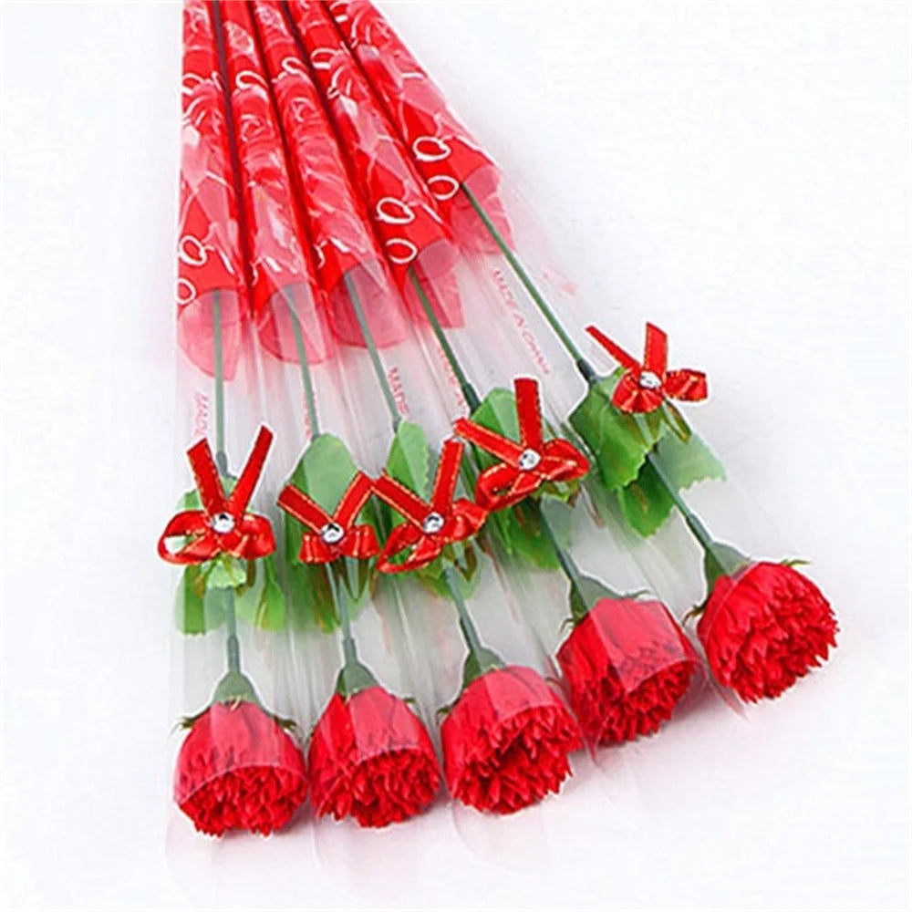 bouquet fleurs artificielles rose mariage décoration intérieure moderne élégante anniversaire cadeau fête transparent ruban