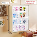 boîtes figurines transparentes modernes beige jaune violet blanc adhésives 30cm 30cm