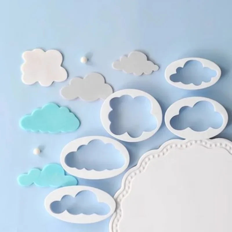 cutter biscuits forme nuages gâteaux décorations fondant pâte sucre silicone plastique