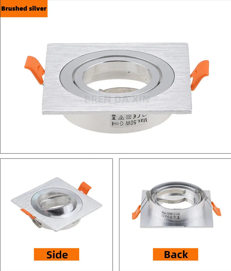 plaque fixation led argent blanc noir moderne têtes aluminium opaquet