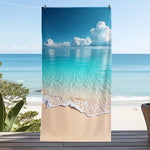 toile d'art paysage marin plage bleu nuages impression numérique 50x100cm clips