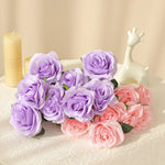 décoration intérieure bouquet roses artificielles violet rouge classique mariage anniversaire baby shower