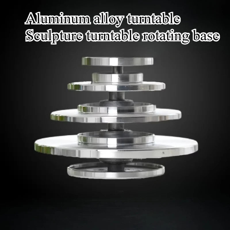 tourne disque rotatif sculpture argile poterie aluminium alloy moderne minimaliste diamètre 30cm lisse brillant