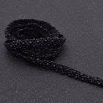 ruban décoratif élégant strass noir blanc doré opacité chic mariage decoration