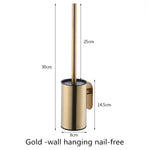 brosse wc moderne support mural acier inoxydable or noir blanc argent durable salle bains