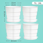 pots fleurs plastique blanc rayures modernes contrôleur racines 14cm 17cm 21cm pack pièces