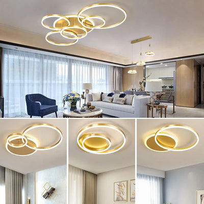 Plafonnier LED rond design moderne salon