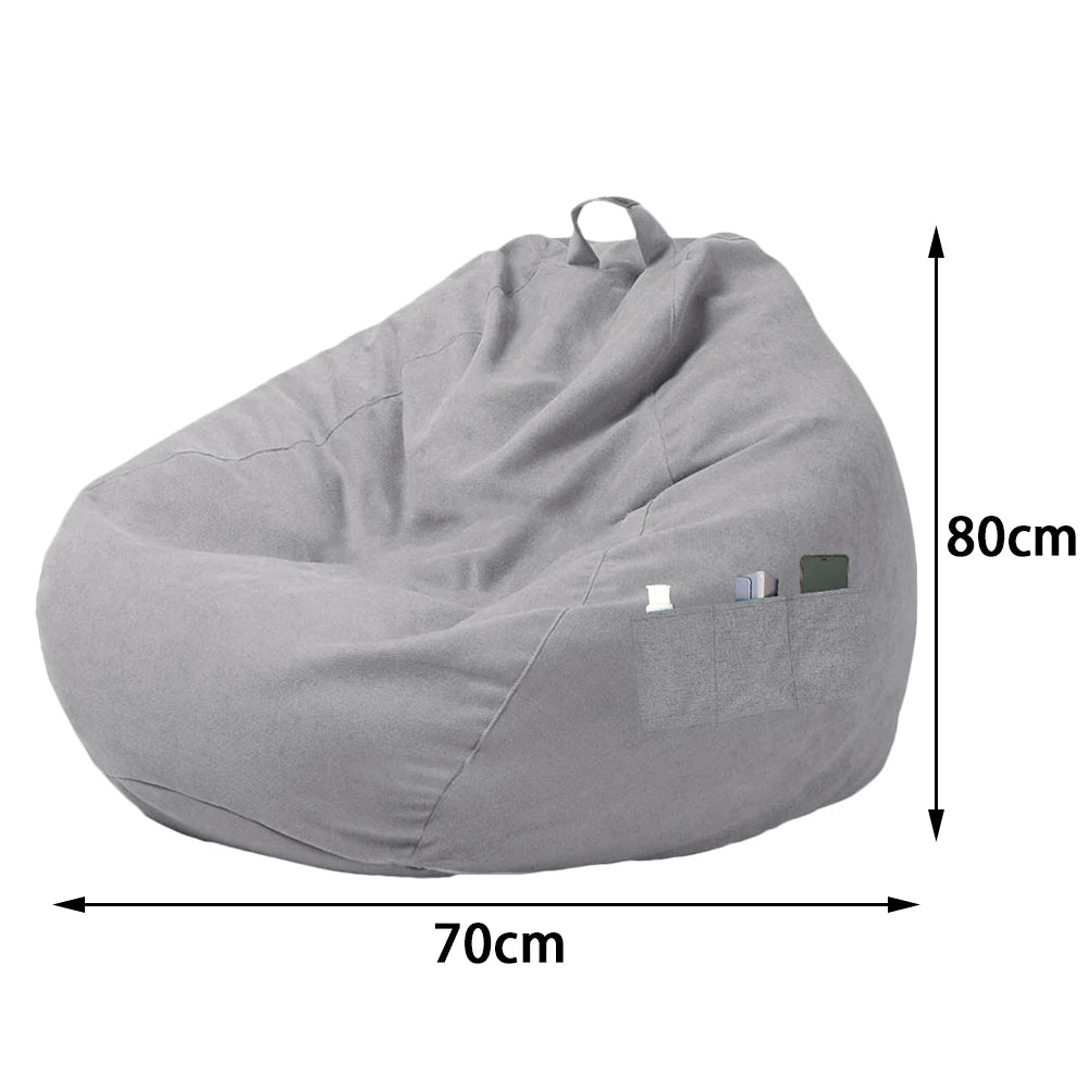coussin sol gris uni moderne poche taille xl sans remplissage