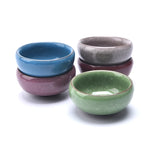 coupelle céramique moderne bleu vert marron gris rose craquelée aspect minimaliste