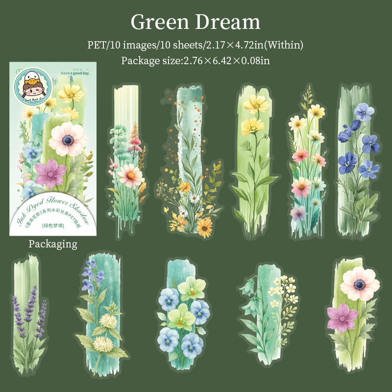 étiquettes décoratives fleurs motifs floraux texte manuscrit bleu vert rose violet blanc illustrations art