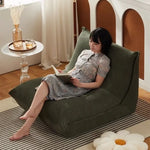 fauteuil inclinable vert olive corduroy moderne coussin d'appoint dimension 89x94x69 cm