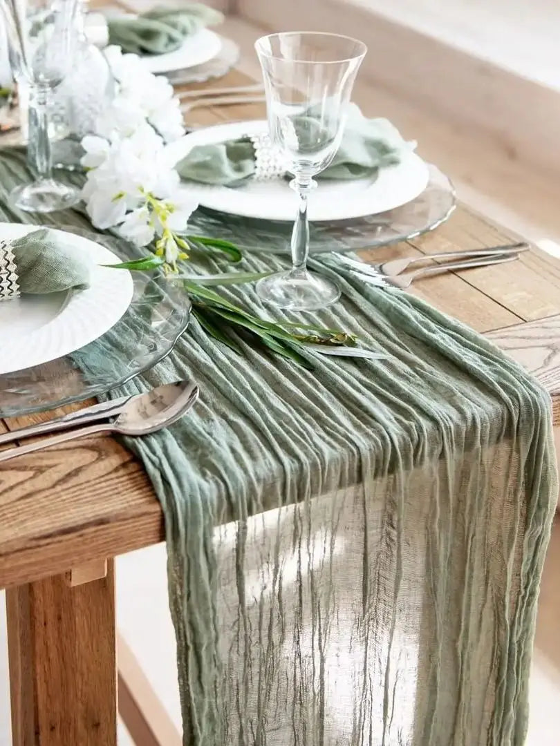 serviette table plissée rose clair décorative maison 100% polyester