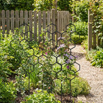 treillis plante noir hexagonal moderne pot fleur support jardin opaque