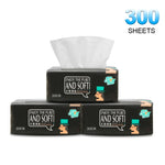 serviettes papier noir blanc imprimées moderne 300 feuilles papier opaque minimaliste
