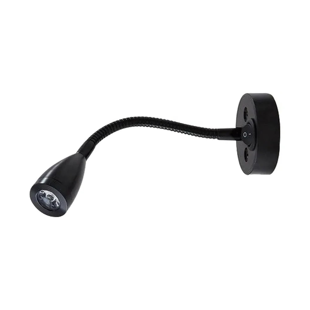 lampe murale flexible argentée moderne interrupteur inclinable led 12v cuisine salle manger