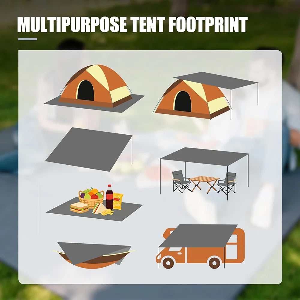 tapis camping sol pratique résistant vert olive polyester imperméable uni