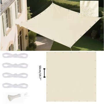 voile protection solaire beige clair uni moderne métalliques jointure renforcée 2x3m 2x4m 2x5m 3x4m