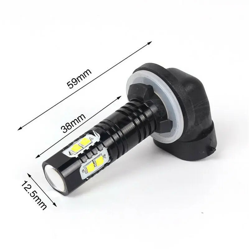 ampoules led 12000lm h8 h16 6000k 12v 24v blanc noires modernes vtt voiture camion