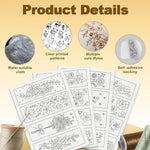 feuilles adhésives broderie motifs floraux fleurs feuilles branches classiques différentes couleurs solubles eau bricolage
