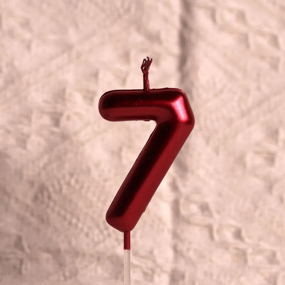 bougies numériques rouge métallisé bougies anniversaire tringle moderne festives numéros