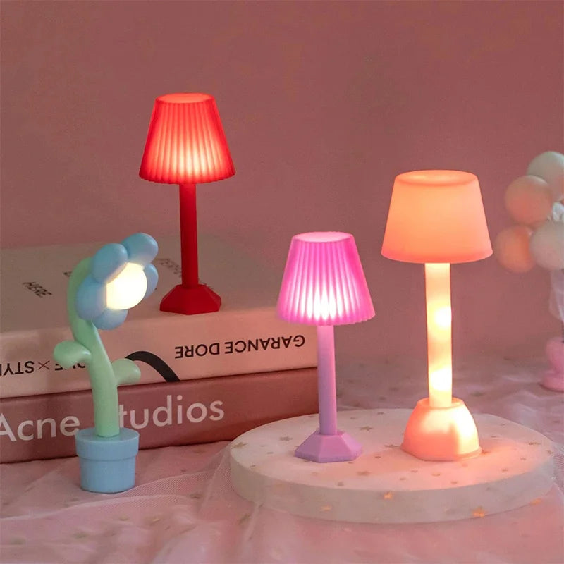 lampe table moderne plissée rouge bleu rose violet lumière cactus fleur chambre enfants