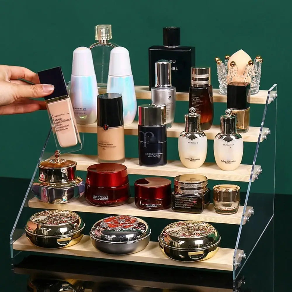 étagère bois naturel moderne niveaux cosmétiques vis fixations diverse utilisation