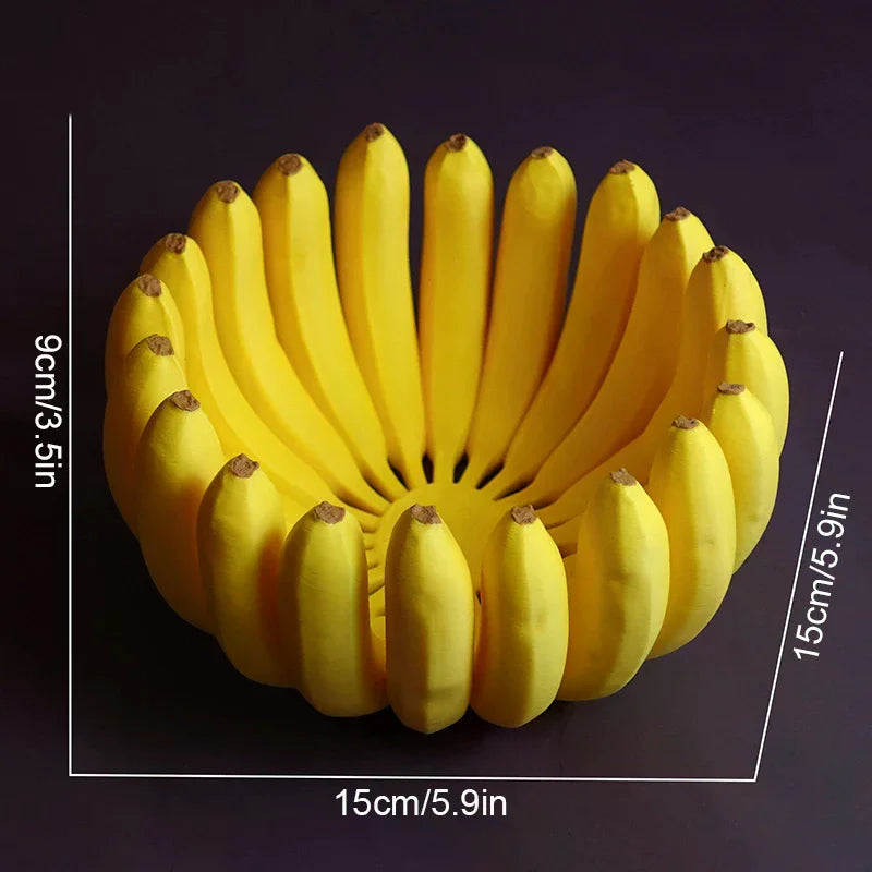 corbeille fruits forme bananes jaune motif moderne plastique imperméable