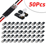 connecteurs câble noir transparent moderne basse tension 50 pièces raccordement facile led packaging