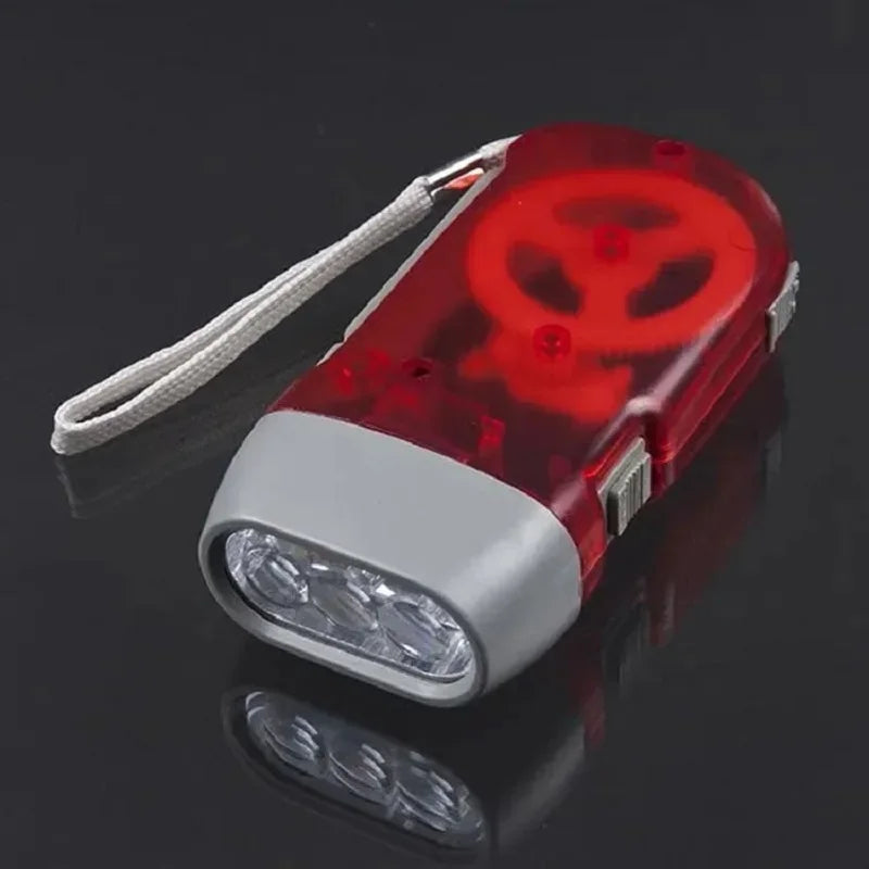 lampe dynamo rechargeable led rouge bleu jaune transparent utilitaire campingextérieur