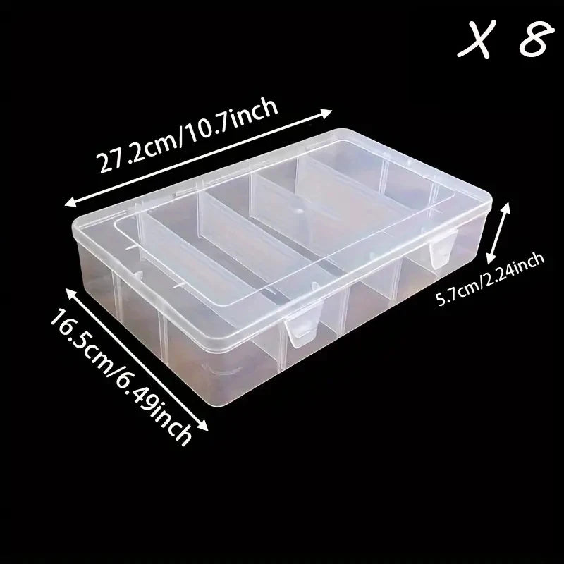 boîte rangement transparente moderne pratique clips compartiments outils vis accessoires organisation atelier maison