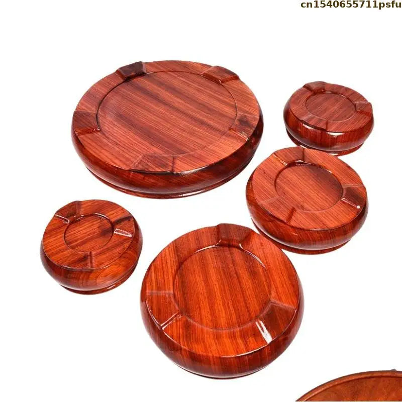 Support décoratif bois rose classique lisse brillant rouge brun objets