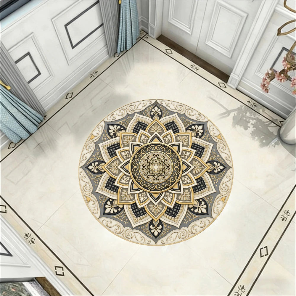 décor autocollant doré ornements floraux motifs géométriques classique 60cm 80cm
