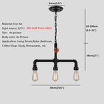 Lampe suspendue industrielle bronze noir rouge verre transparent chaîne métallique E27 vintage 10 15m²