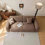 housses canapé moderne rayures horizontales beige gris clair polyestère lavage machine adaptable places