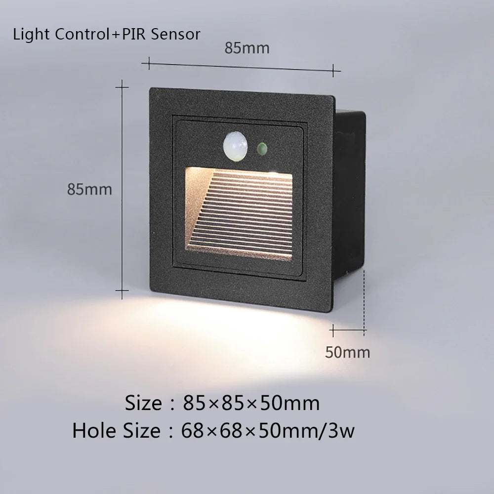 éclairage led applique murale moderne adhésive noire blanche détecteur mouvementextérieur étanche