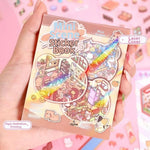 livre stickers scènes miniatures animaux mignons illustrations cartoon rose blanc multicolore